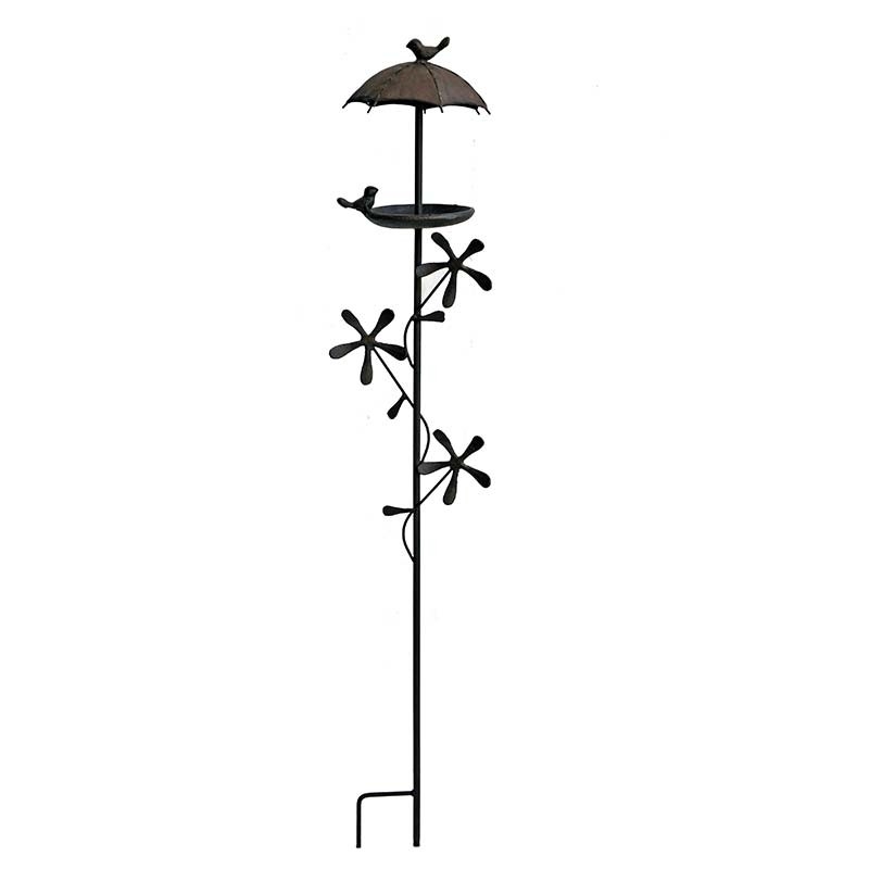 Mangeoire oiseaux parapluie à planter 20x23x118cm