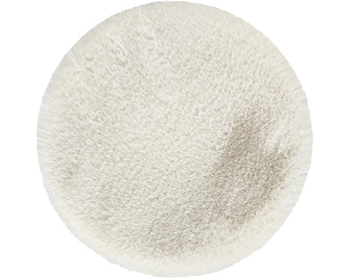 Rond beige Romance zitkussen, Ø 35 cm