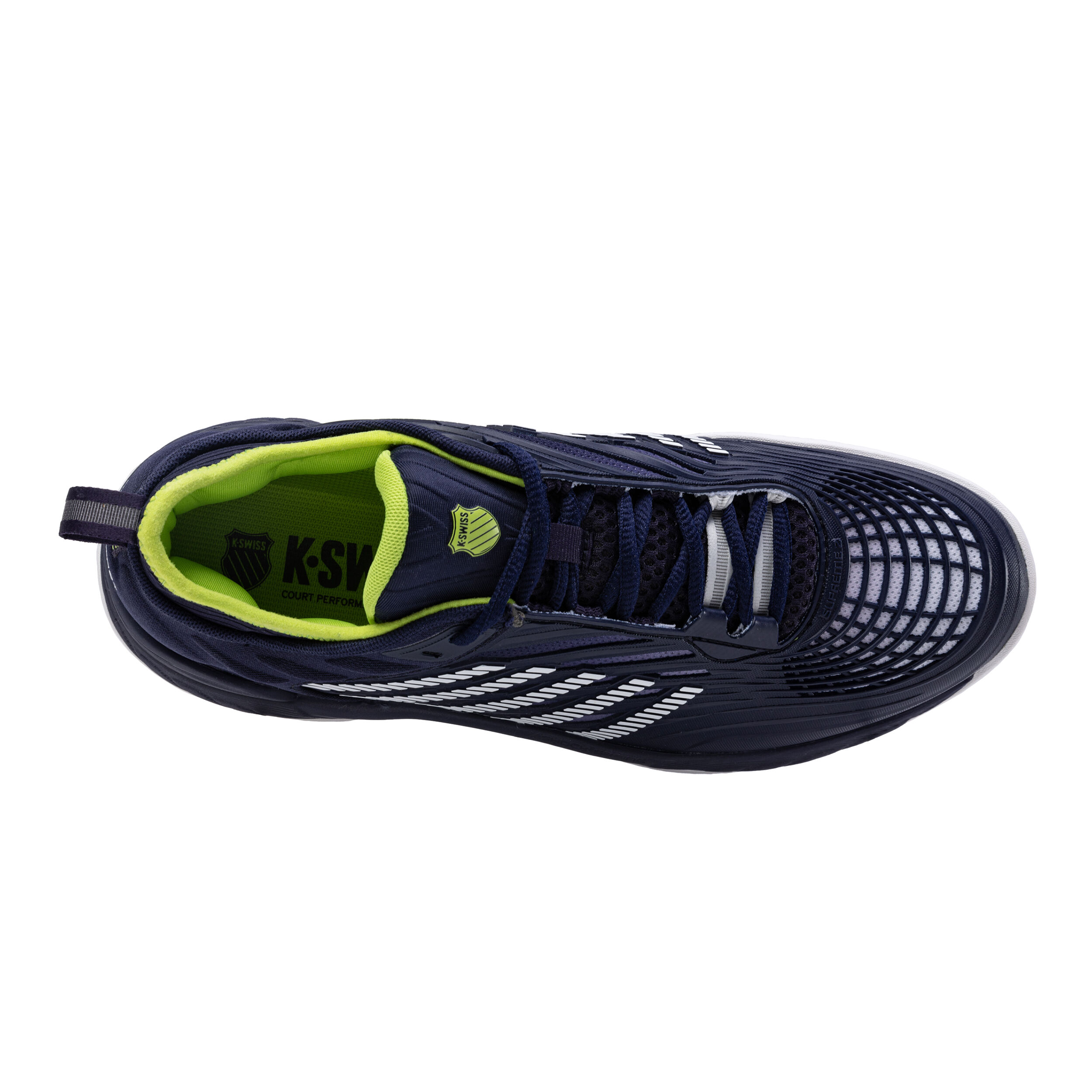 K-Swiss Hypercourt Supreme 2 Chaussure Terre Battue Hommes - Bleu Foncé , Blanc