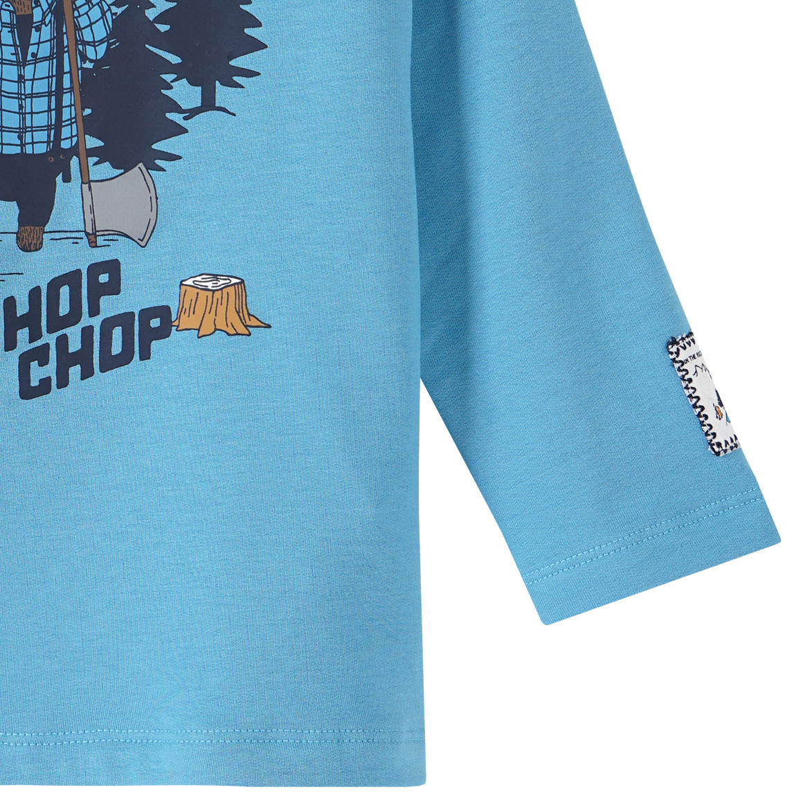 Topolino Jungen Langarmshirt mit Bär-Print blau
