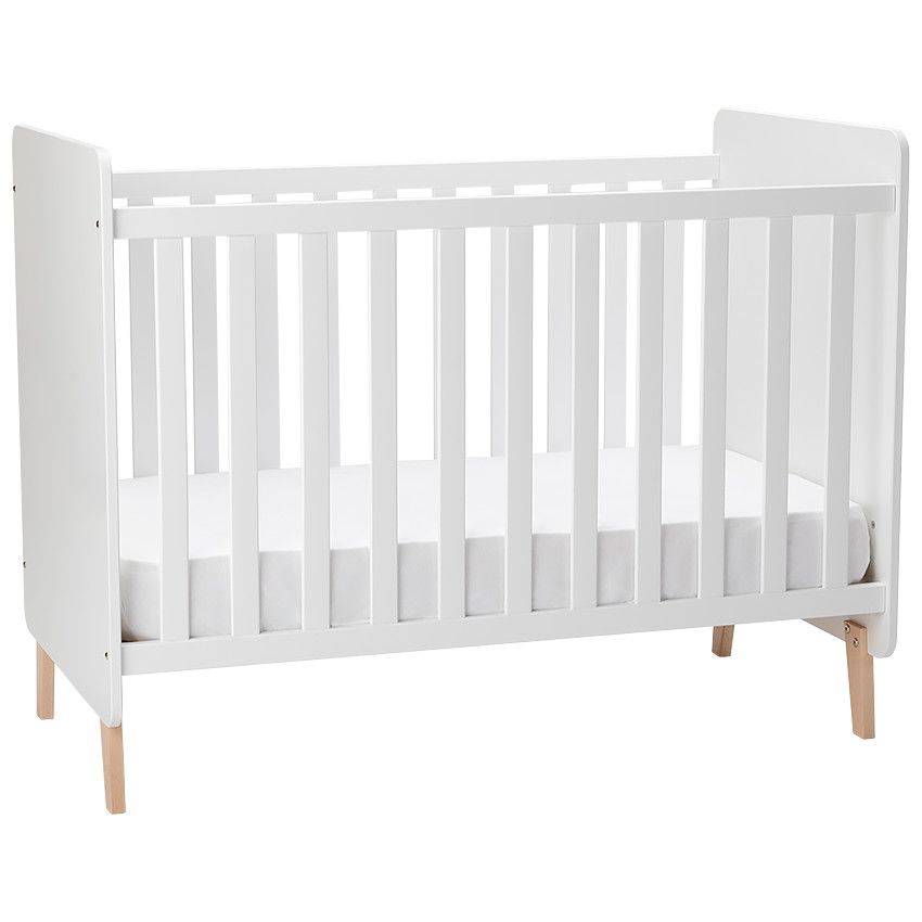 Lit bébé en bois Noah 60x120 cm - Ecru