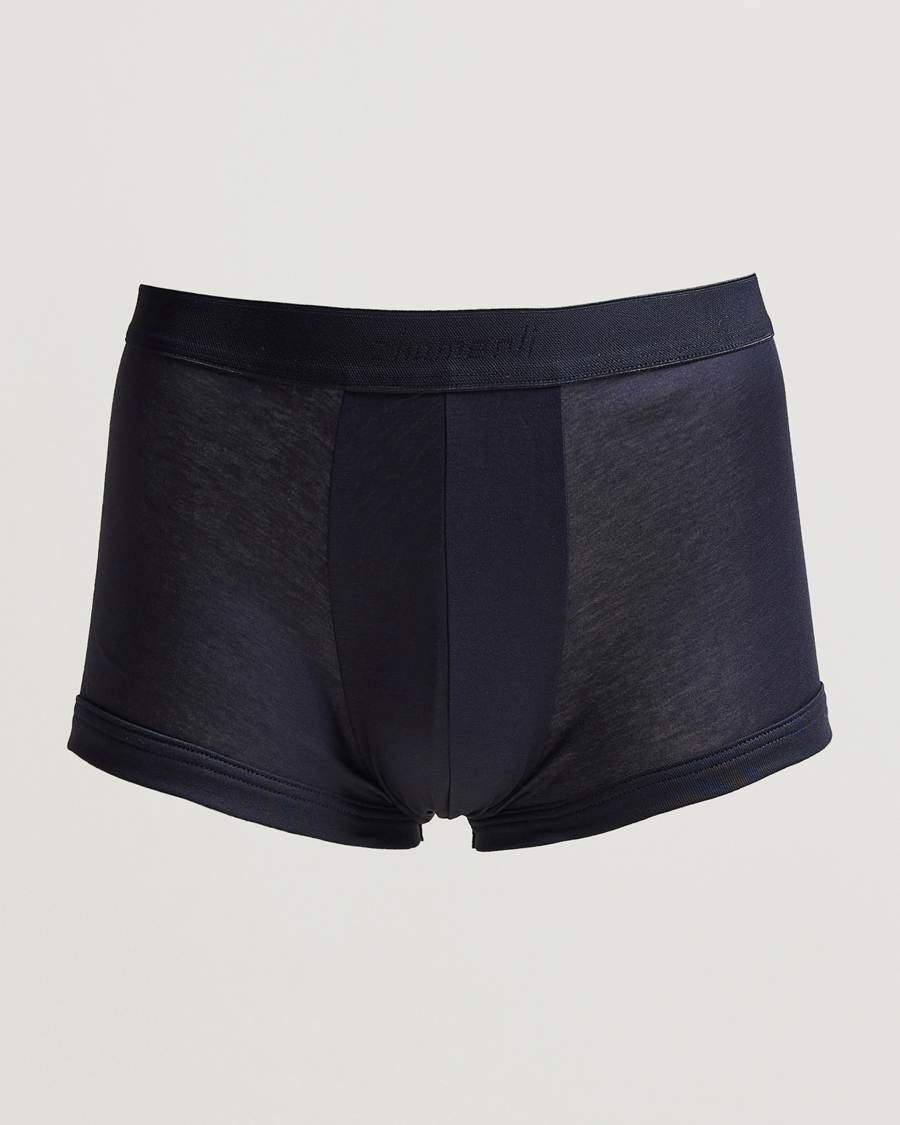 Zimmerli of Switzerland Sea Island Cotton Boxer Briefs Navy