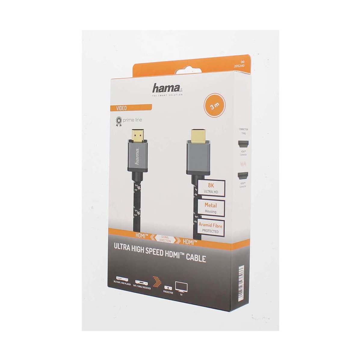 HAMA Kabel HDMI Ultra High Speed 8K 48Gbit/s Metal 3.0m