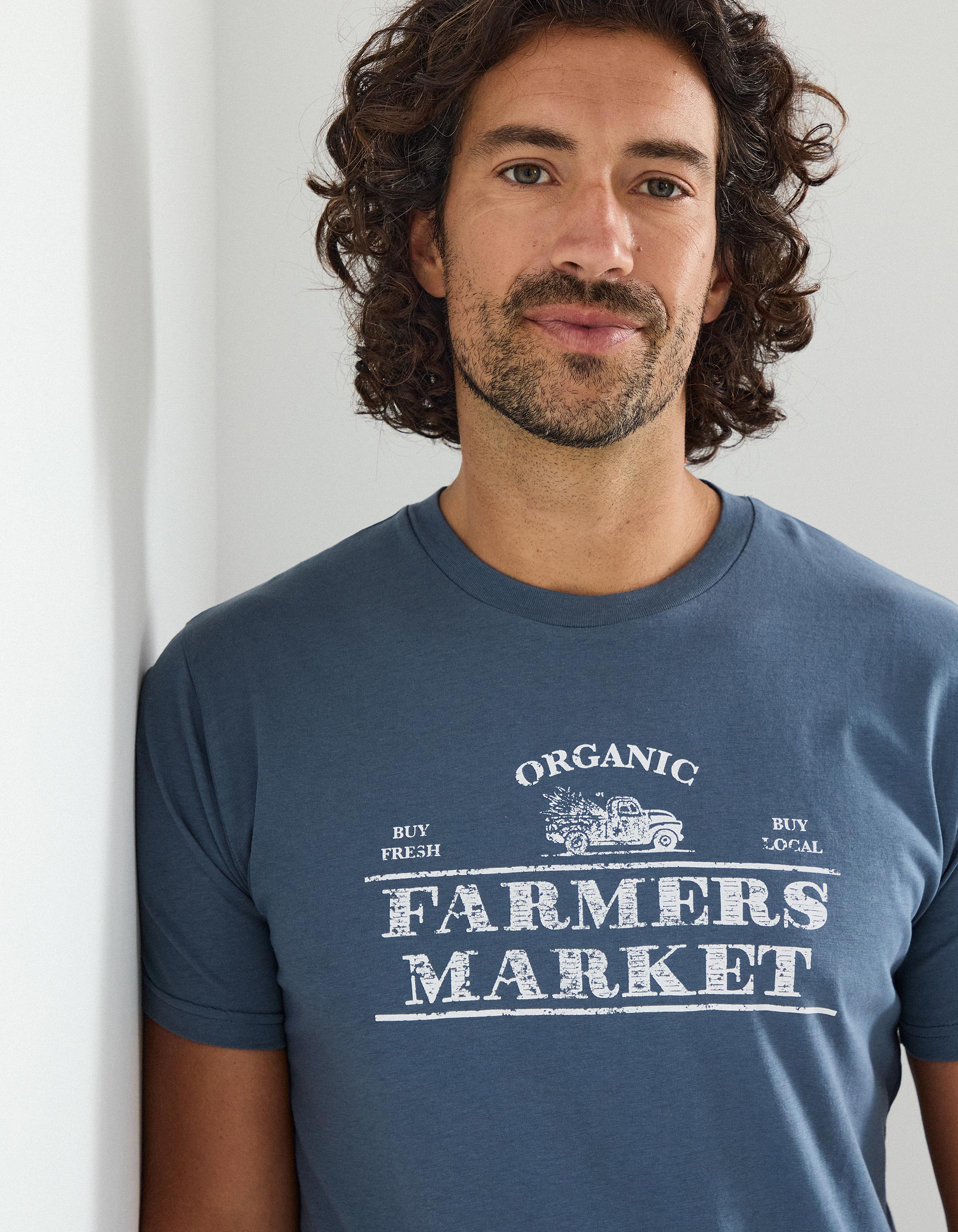 T-shirt Print, Homem, Azul