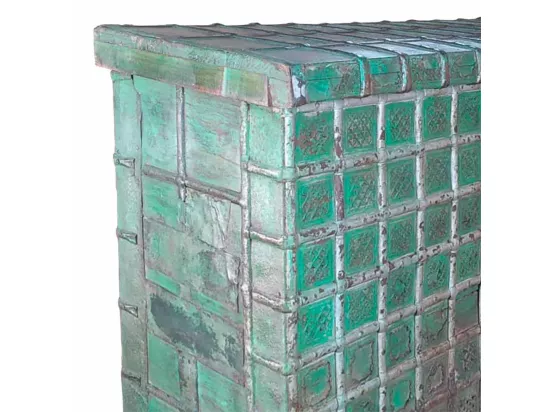 Coffre en bois vert 135x43x79h