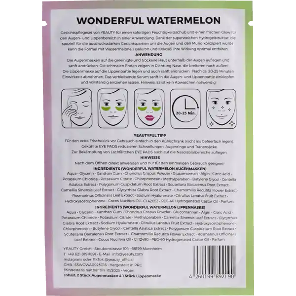 Eye & Lip Mask Super Set Wonderful Watermelon