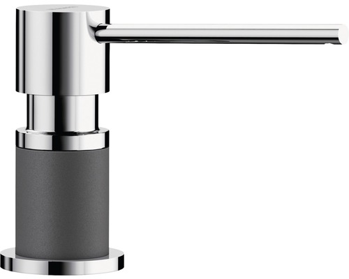 Blanco LATO zeepdispenser, rotsgrijs/chroom 525817