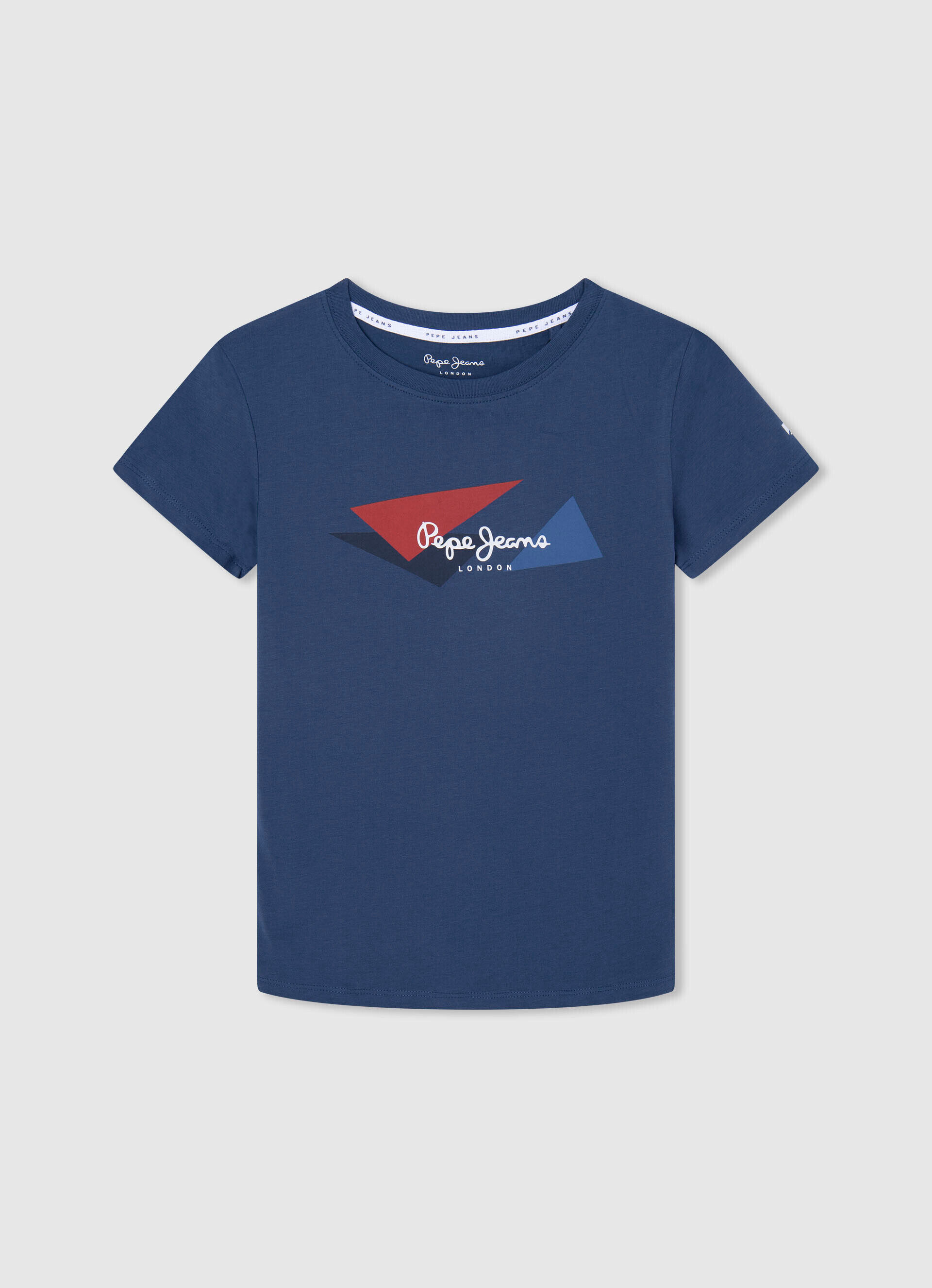 CAMISETA COM LOGOTIPO DA BANDEIRA - Jarman Azul