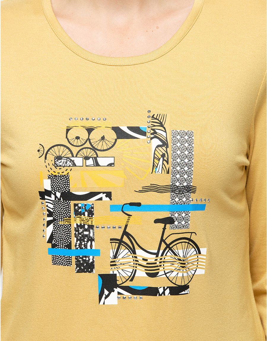 T-shirt motif ocre