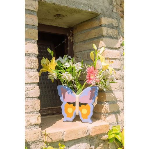 Doiy Woodland Butterfly Vase, Multi