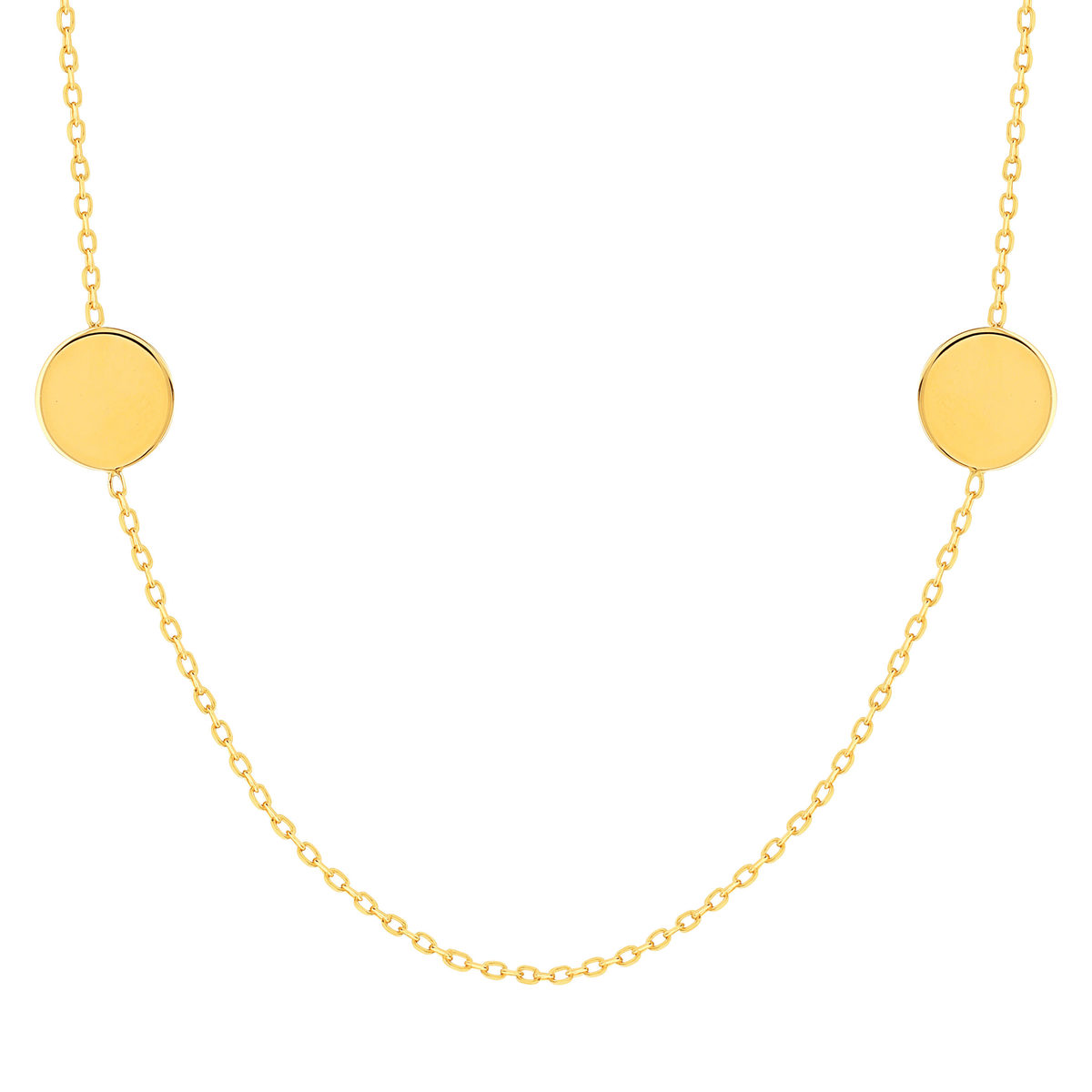 Sautoir plaqué or jaune 80 cm