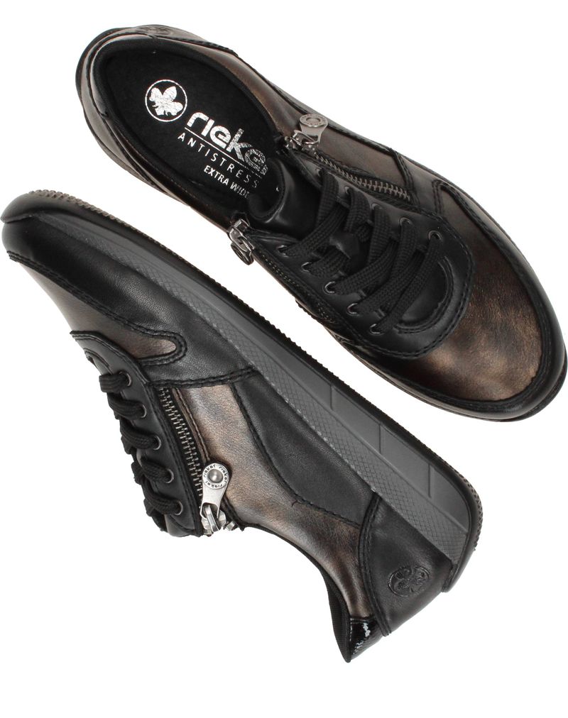 Rieker Veterschoenen Zwart Dames