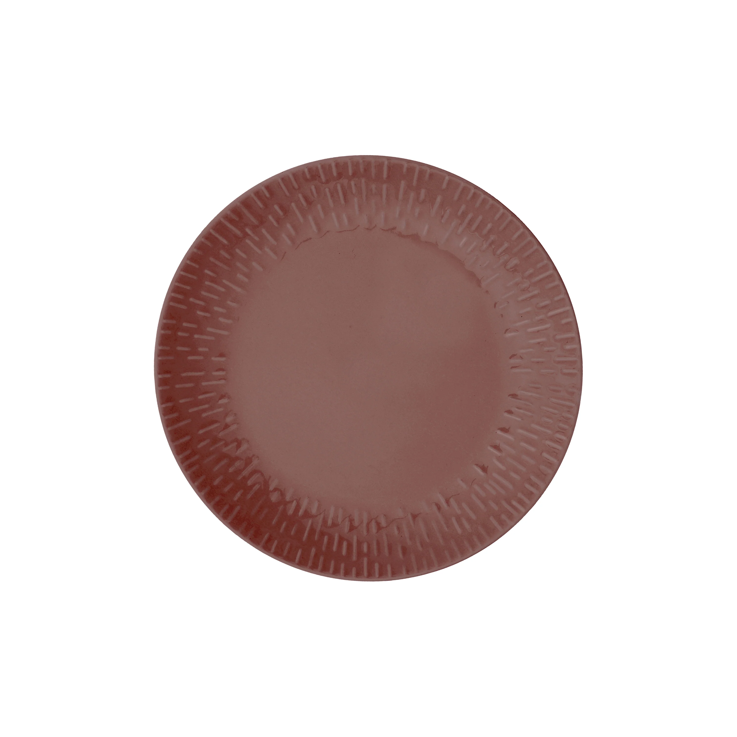 Aida  Confetti Bordeaux frokosttallerken m/relief - Ø24 cm.
