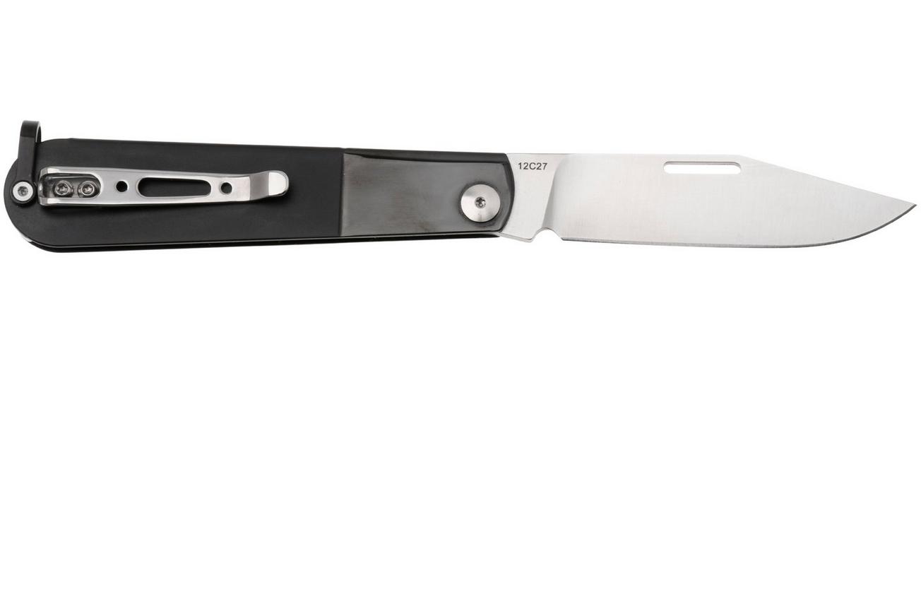 Real Steel Barlow RB-3 8342B, Satin 12C27, Black Stainless Steel zakmes