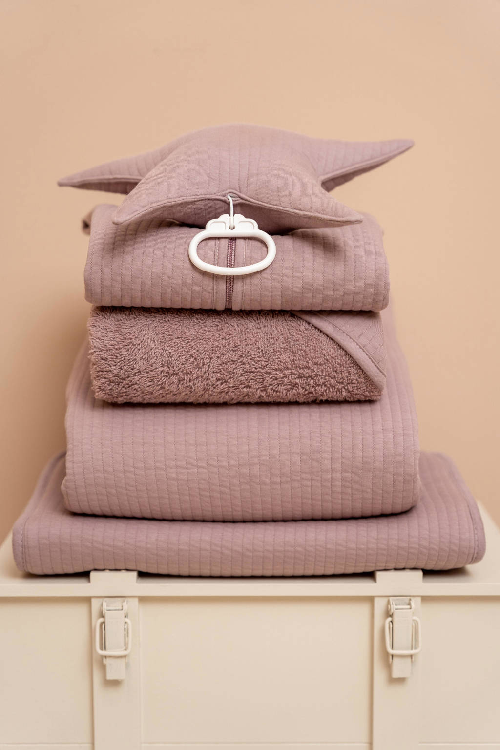 baby wiegdeken teddy 70x100 cm Pure Mauve