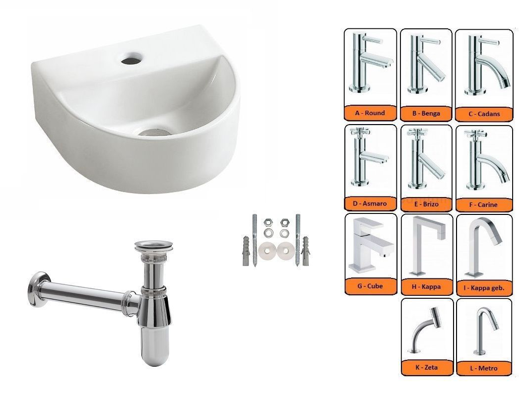 Mueller Lara fontein met kraan complete set 30x25cm