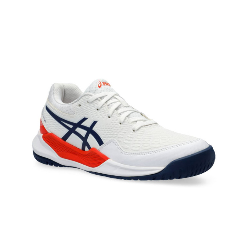Asics Gel Resolution 9 GS junior blanc-rouge