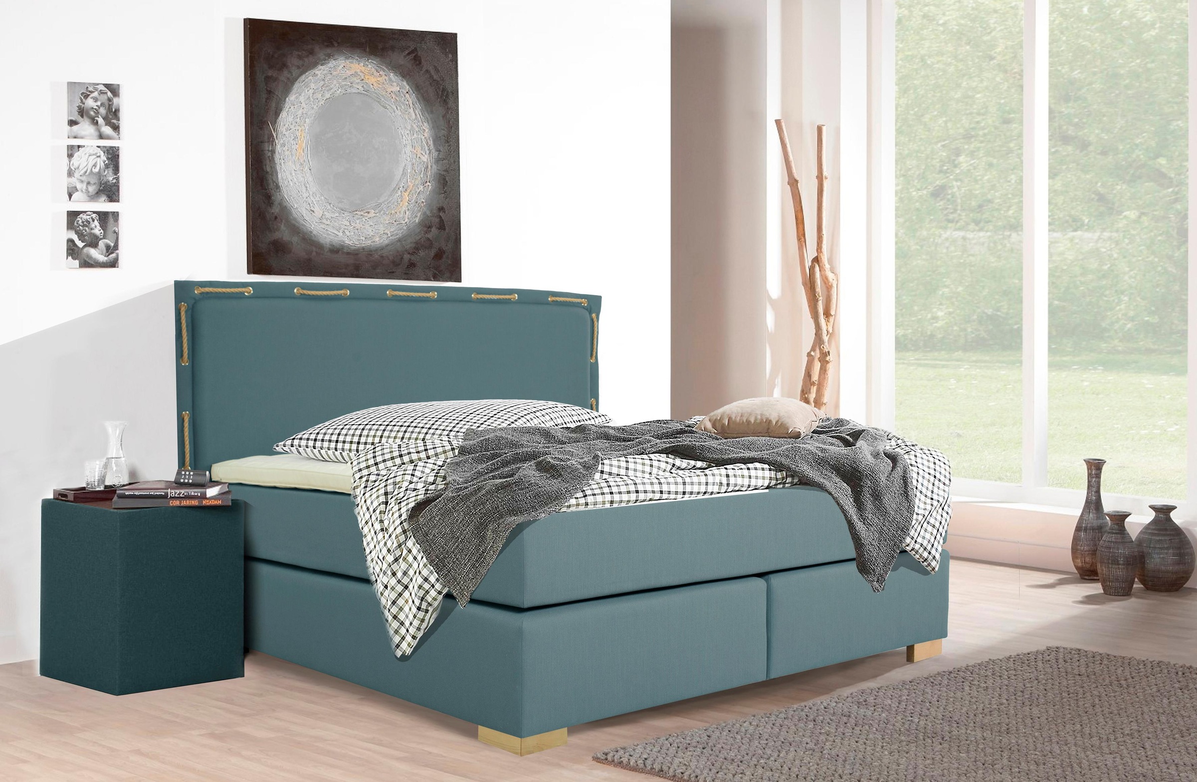 Home affaire Boxspringbett »»Marlou«« inkl. Topper, 3 Breiten, 3 Härtegrad-Ausführungen