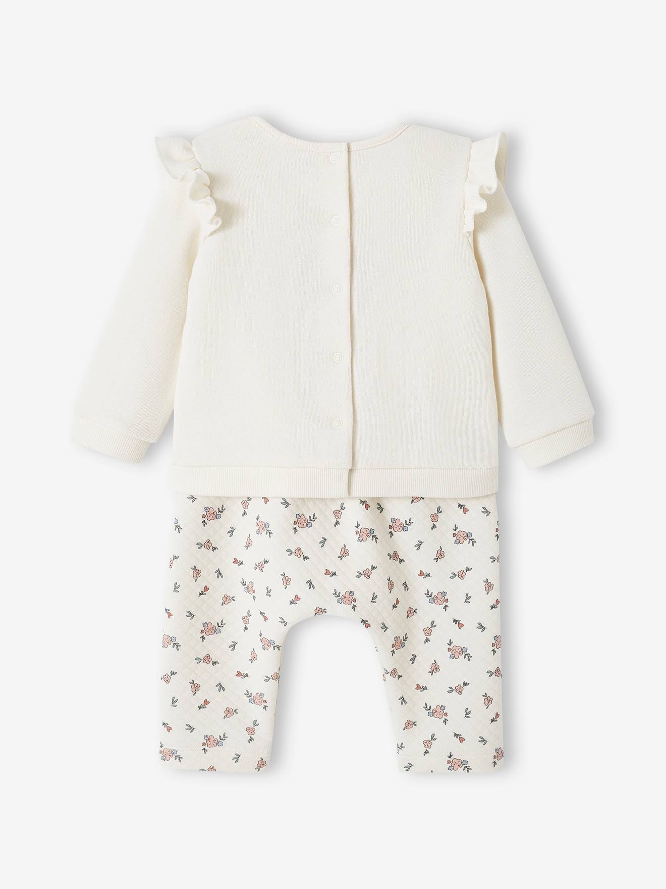 Roupa de bebê: moletom e calça bege
