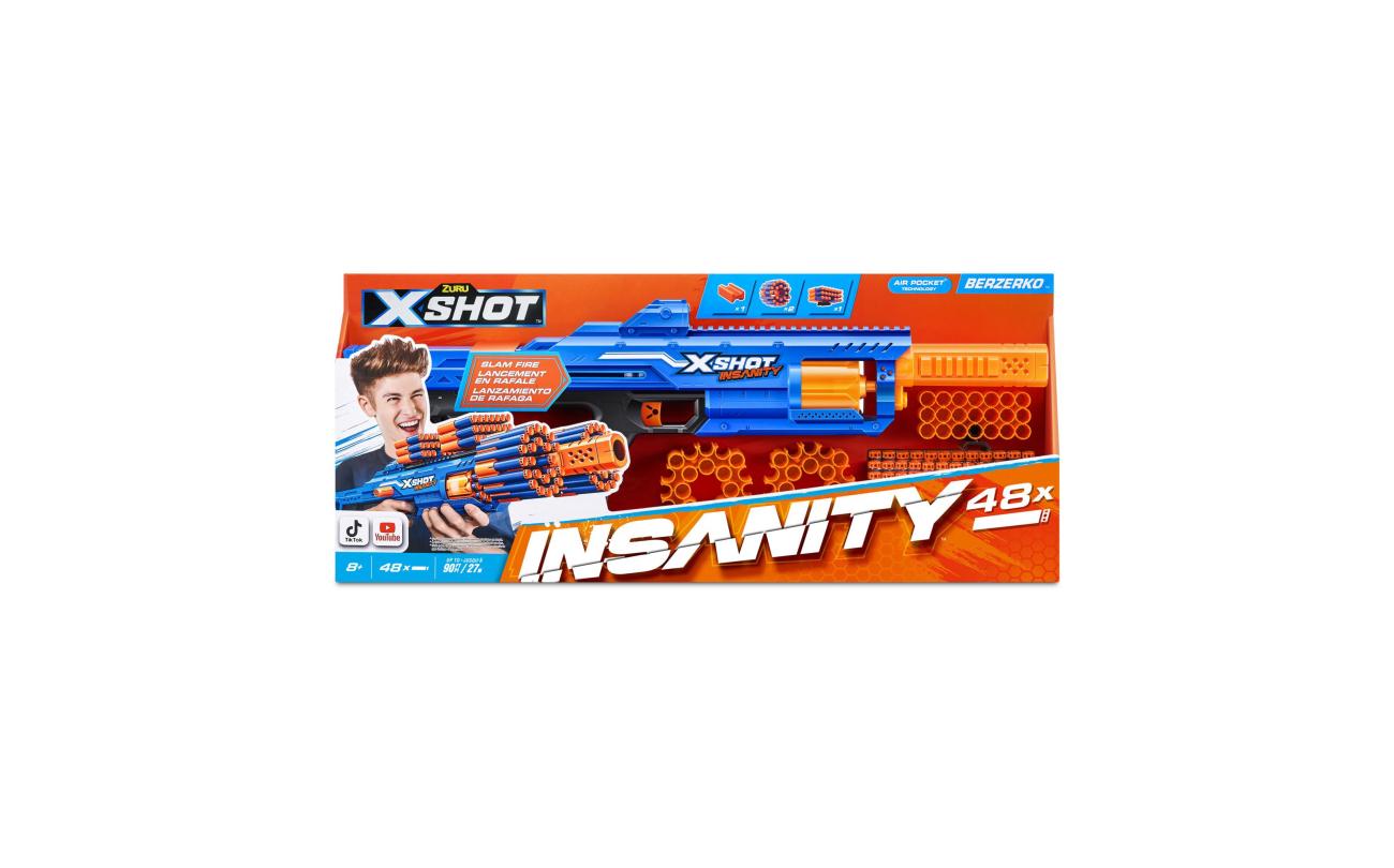 X-shot Insanity Berzerko met 48 darts