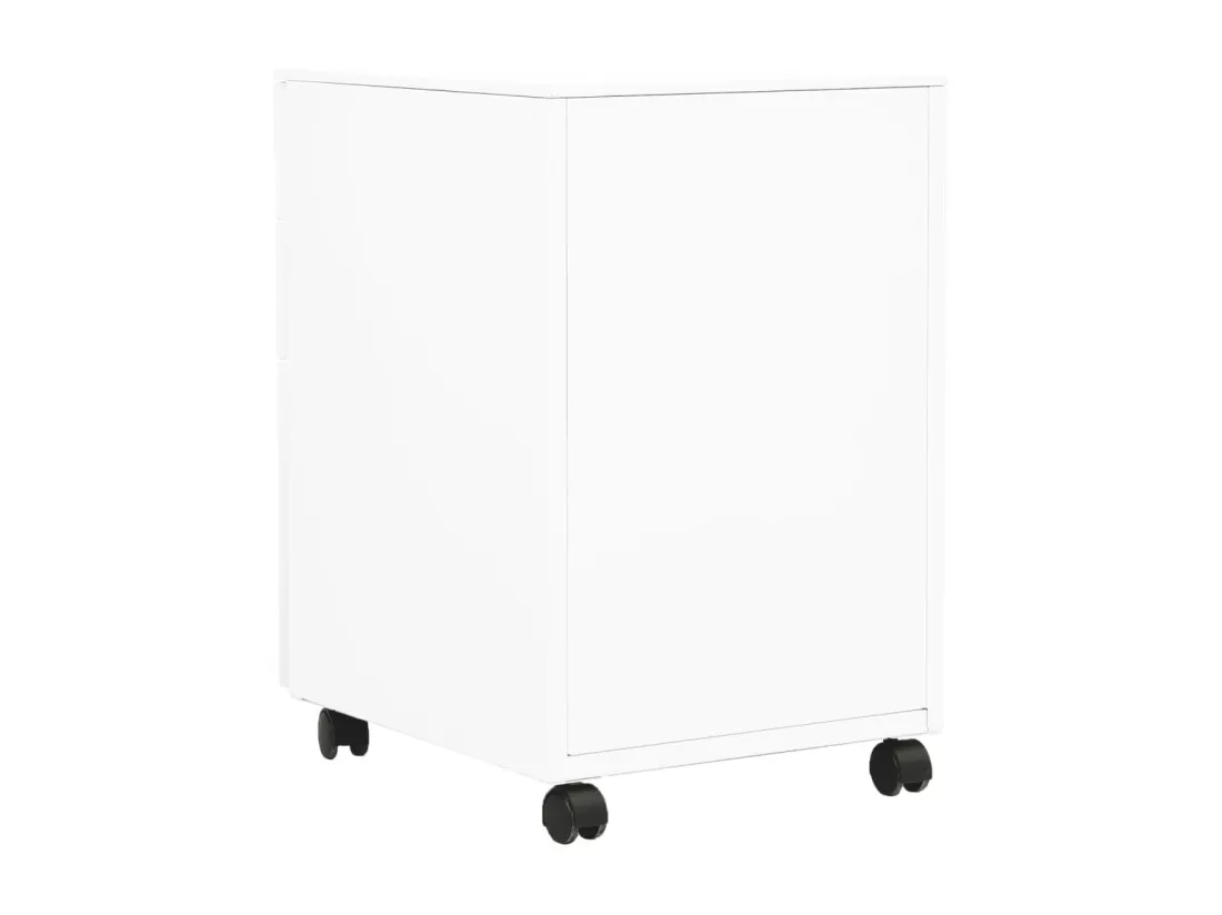 Classeur mobile Blanc 39x45x60 cm Acier