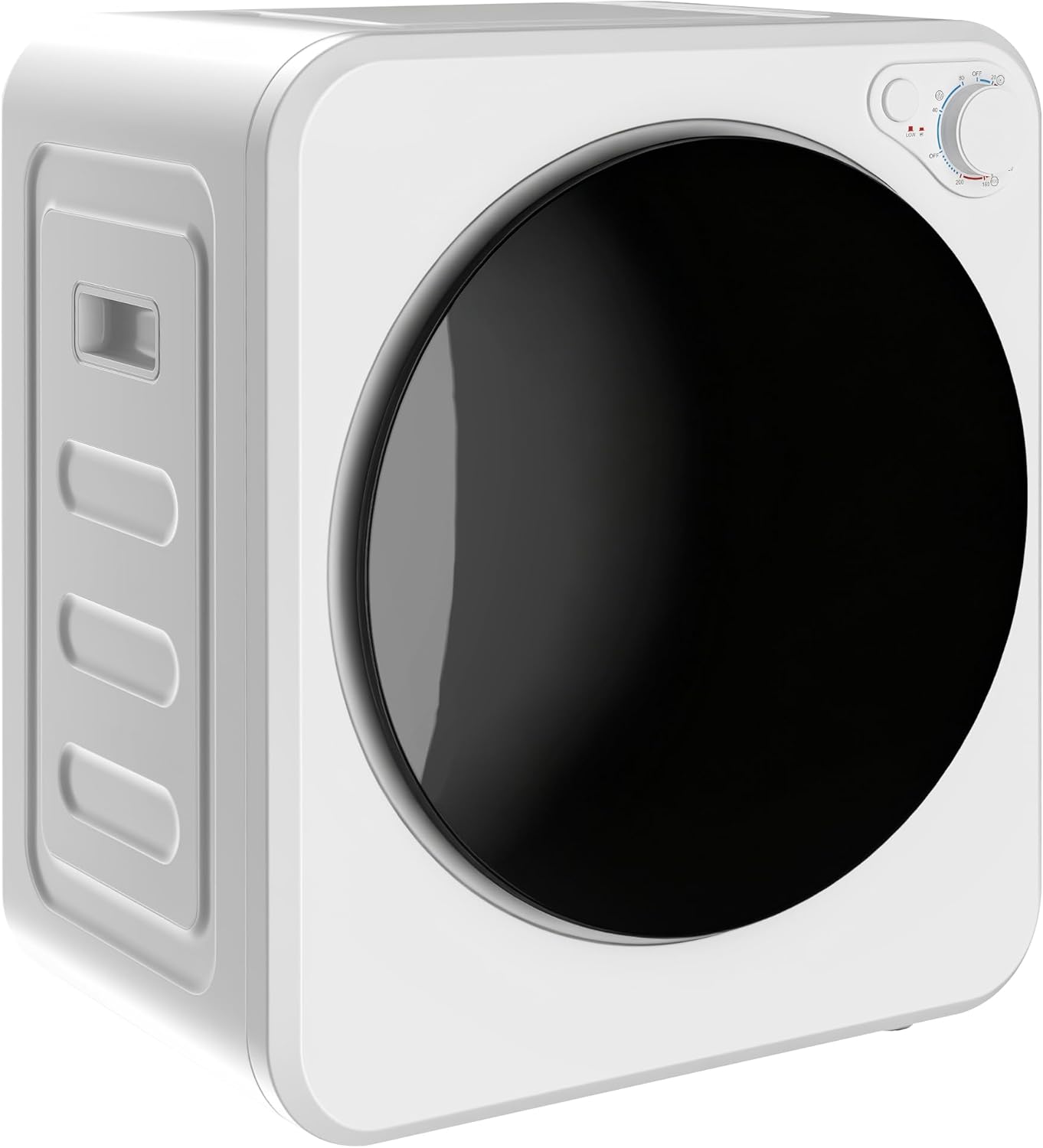 HOMCOM Mini Wäschetrockner 4 kg mit 5 Programme bis zu 60℃ 800W/400W Freistehend Wandmontierbar Ablufttrockner mit reversibel Edelstahltrommel Trockner für Kleidung Wohnmobile Wohnheime Zuhause Weiß