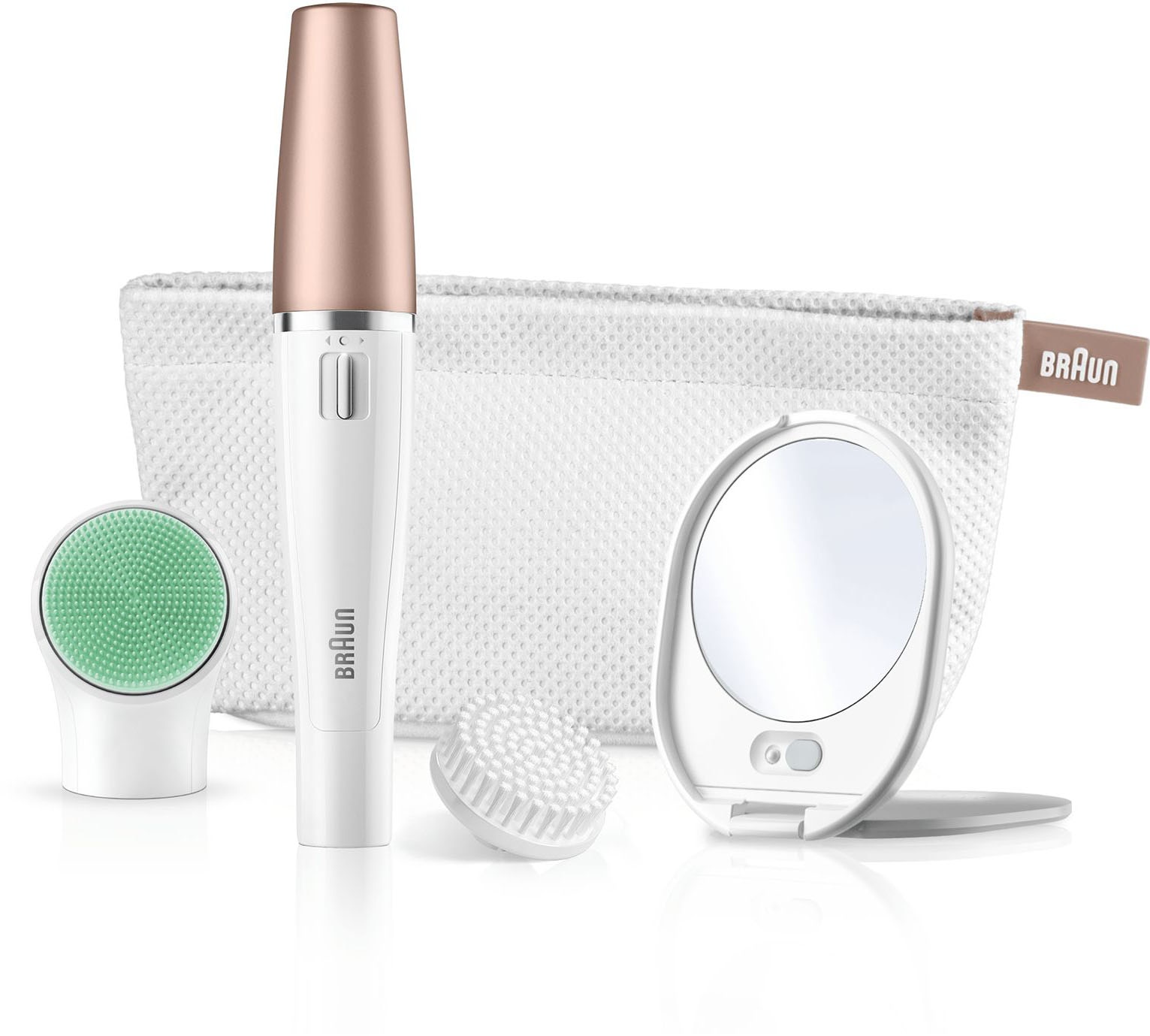 Braun Gesichtsepilierer »FaceSpa 851V 3-in-1« 3 Stk. Aufsätze mit zusätzlicher Batterie