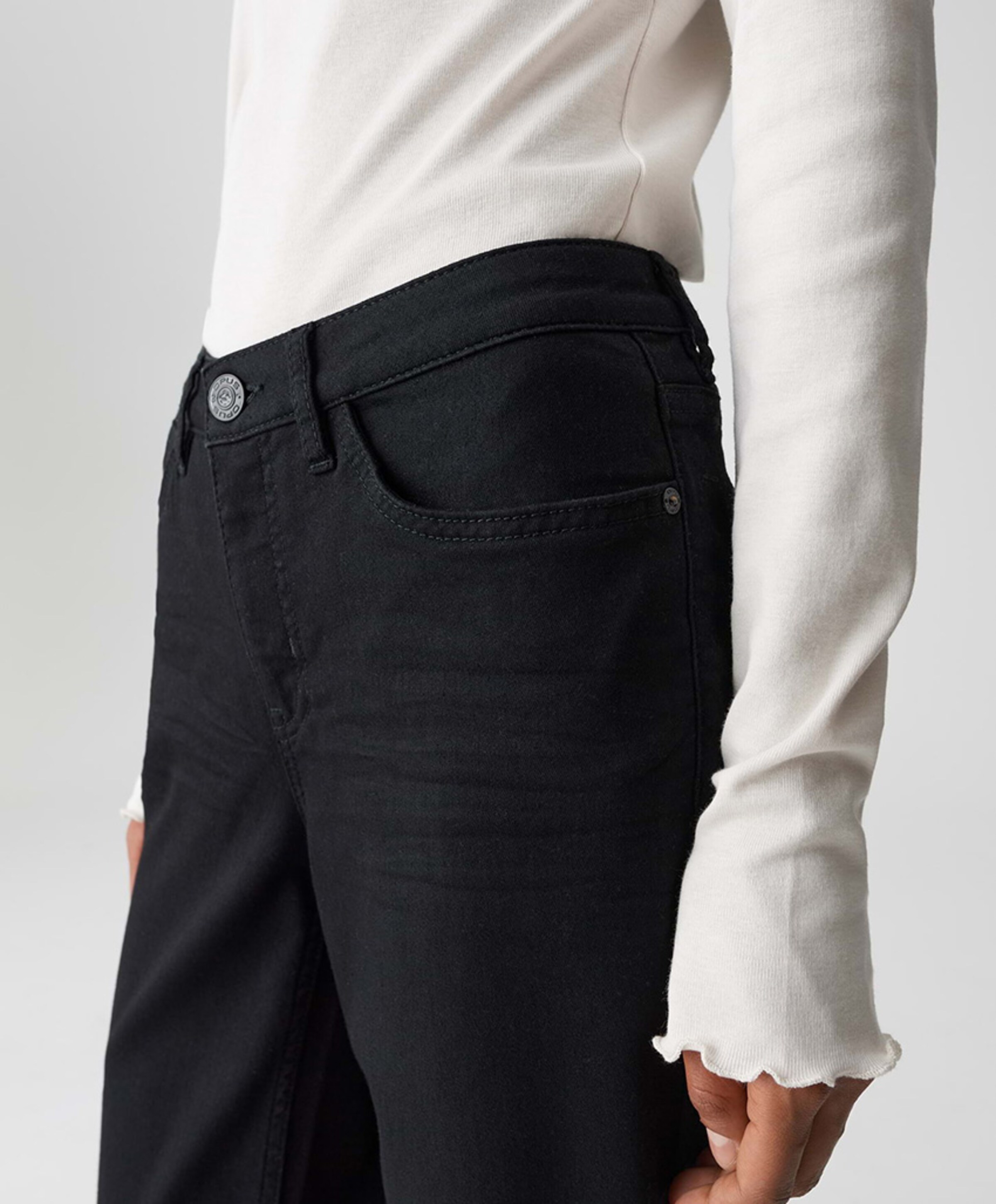 OPUS Elma clever dames jeans zwart
