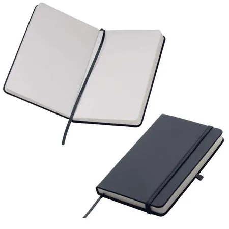 Livepac Office Notizbuch DIN A6, 160 S, blanko, samtweiches PU Hardcover, schwarz