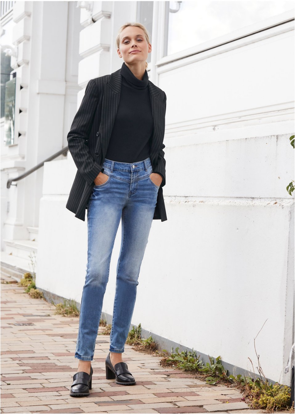 Blazer à fines rayures