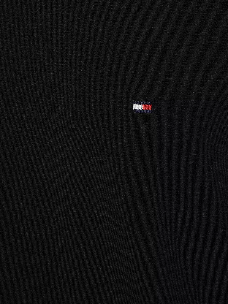 TOMMY HILFIGER Langarmshirt Slim Fit schwarz