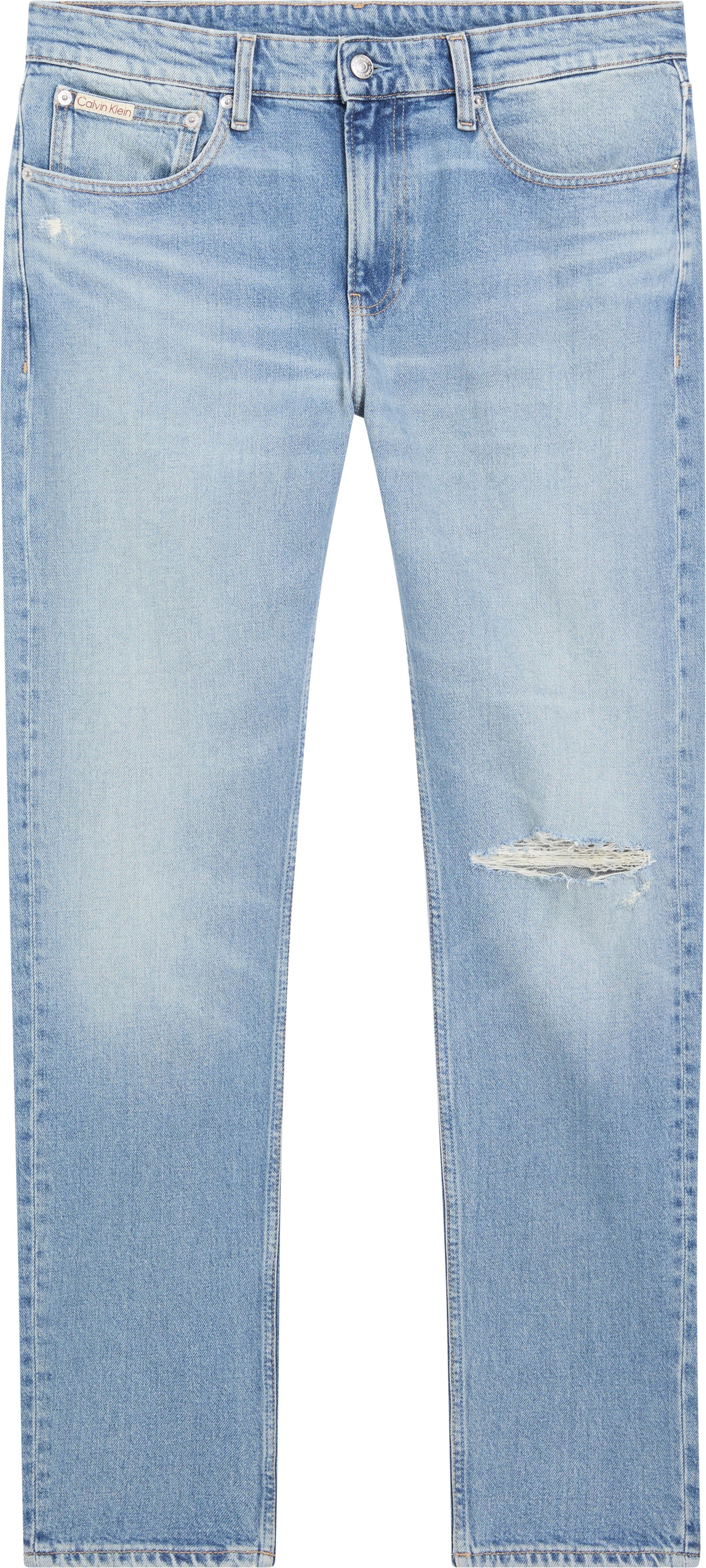 Calvin Klein Jeans Destroyed-Jeans »SLIM TAPER«, in hellblauer Waschung