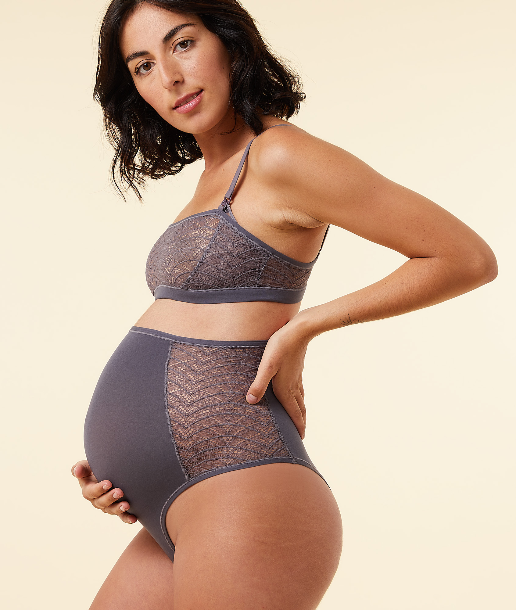 Bandeau en dentelle, clips d’allaitement