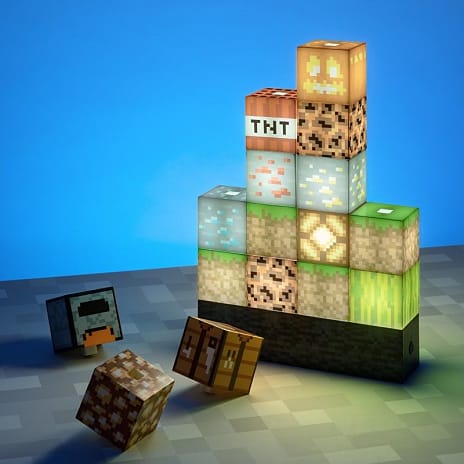 Minecraft lampe - multifarvet