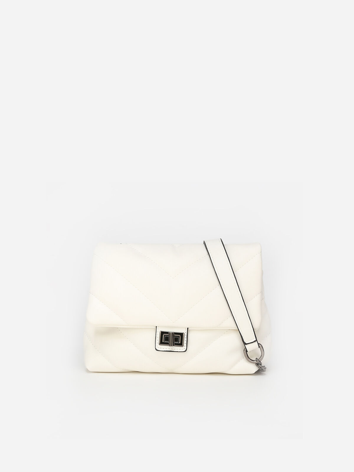 Sac blanc en bandoulière matelassé Blanc- Blanc