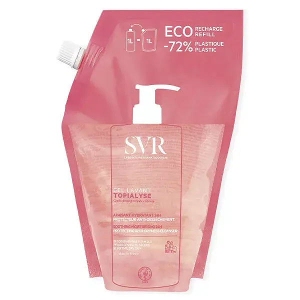 Gel de Limpeza SVR Topialyse 1L + Refil Ecológico 1L para Pele Atópica e Sensível