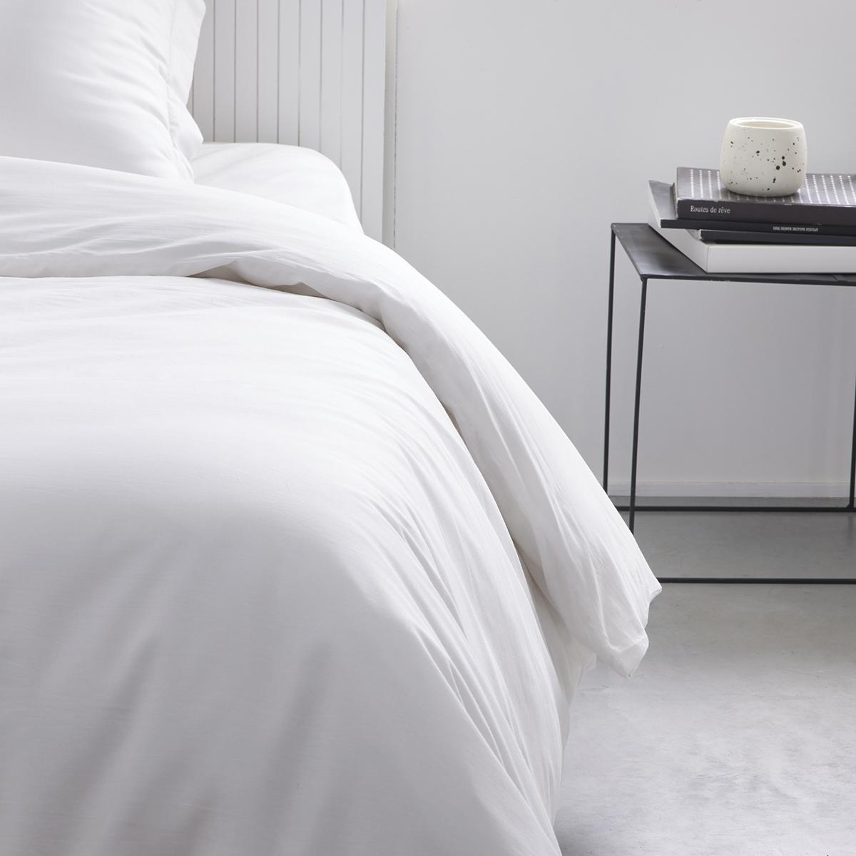 HOUSSE DE COUETTE 140X200CM UNIE CRAIE