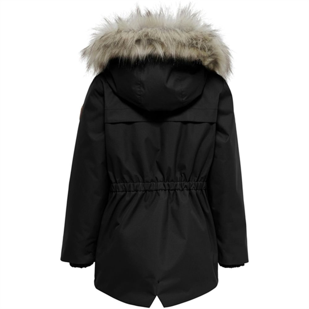 Black Newliva Vandtæt Fur Parka Coat