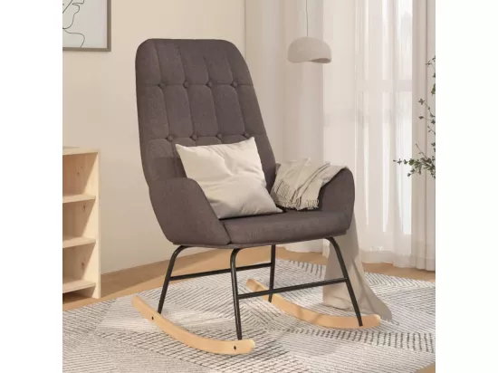 Chaise à bascule Gris foncé Tissu