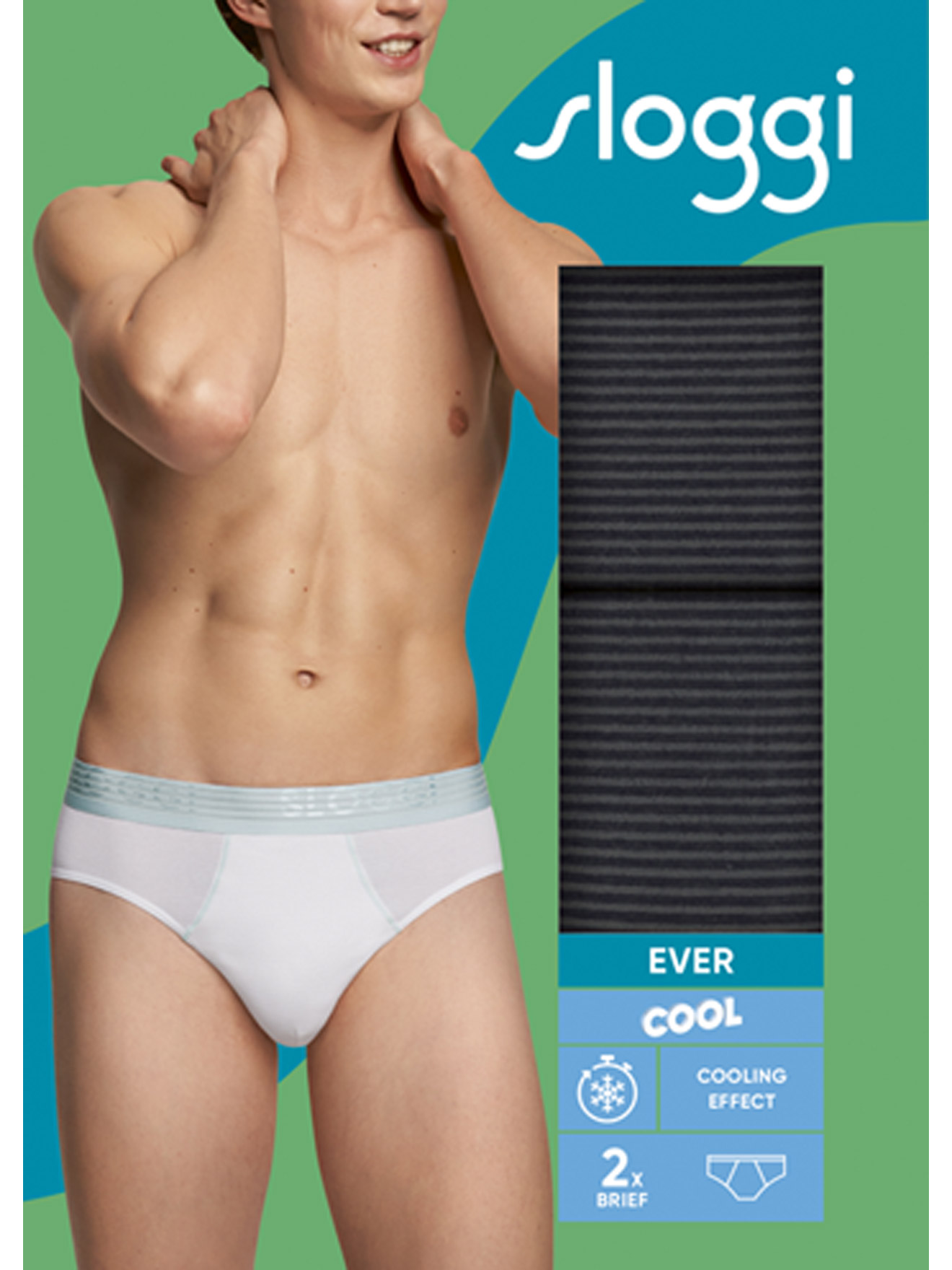 Lot de 2 slips midi EVER Cool Brief