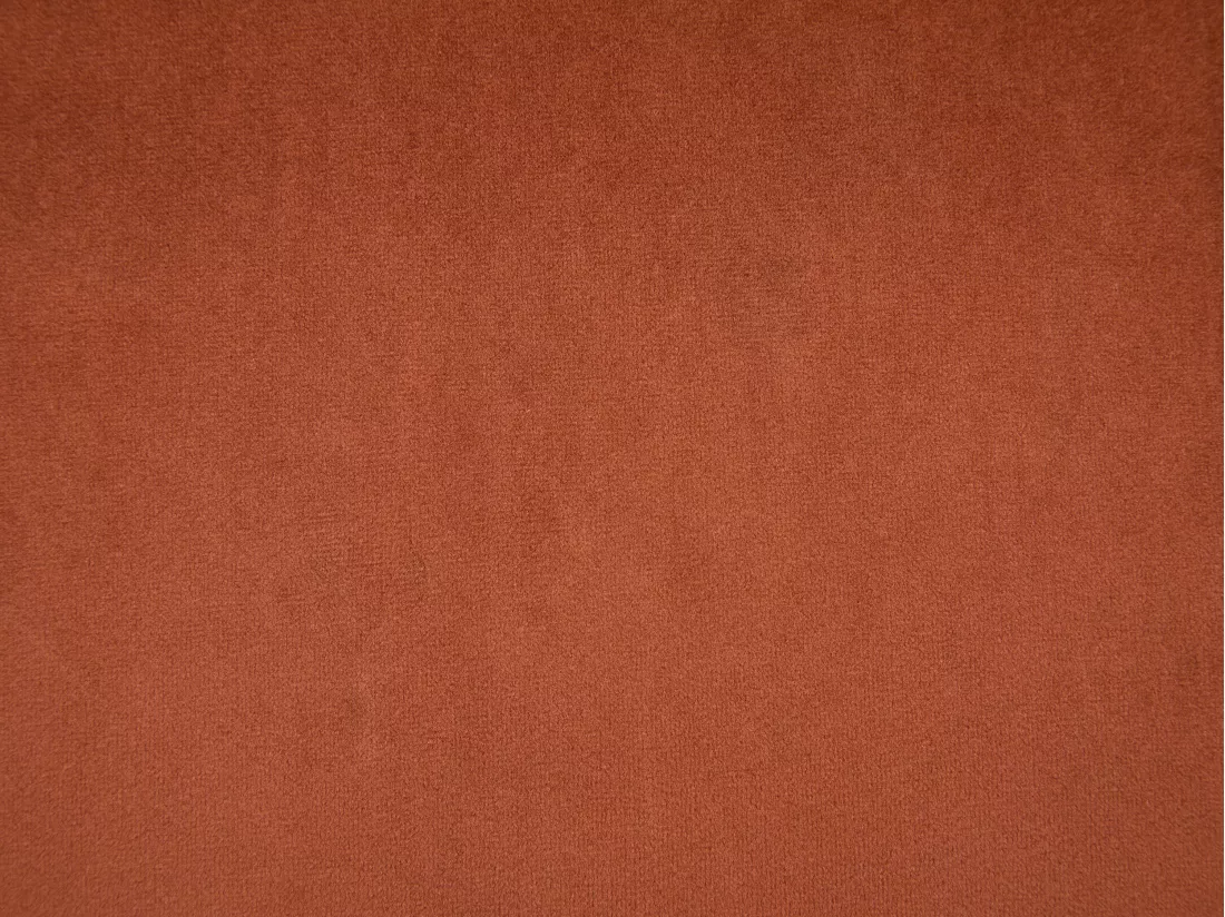 Lot de 2 tabourets de bar en velours et métal noir - Hauteur réglable - Terracotta - ELEANA