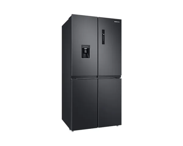Samsung RF48A401EB4/EO, Fritstående, Fransk dør, Sort, LED, På døren, Hærdet glas