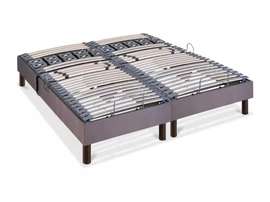 BELLECOUR LITERIE | Jeu de 2 sommiers électriques ATHENA 2x70x200 cm | Lattes & Plots