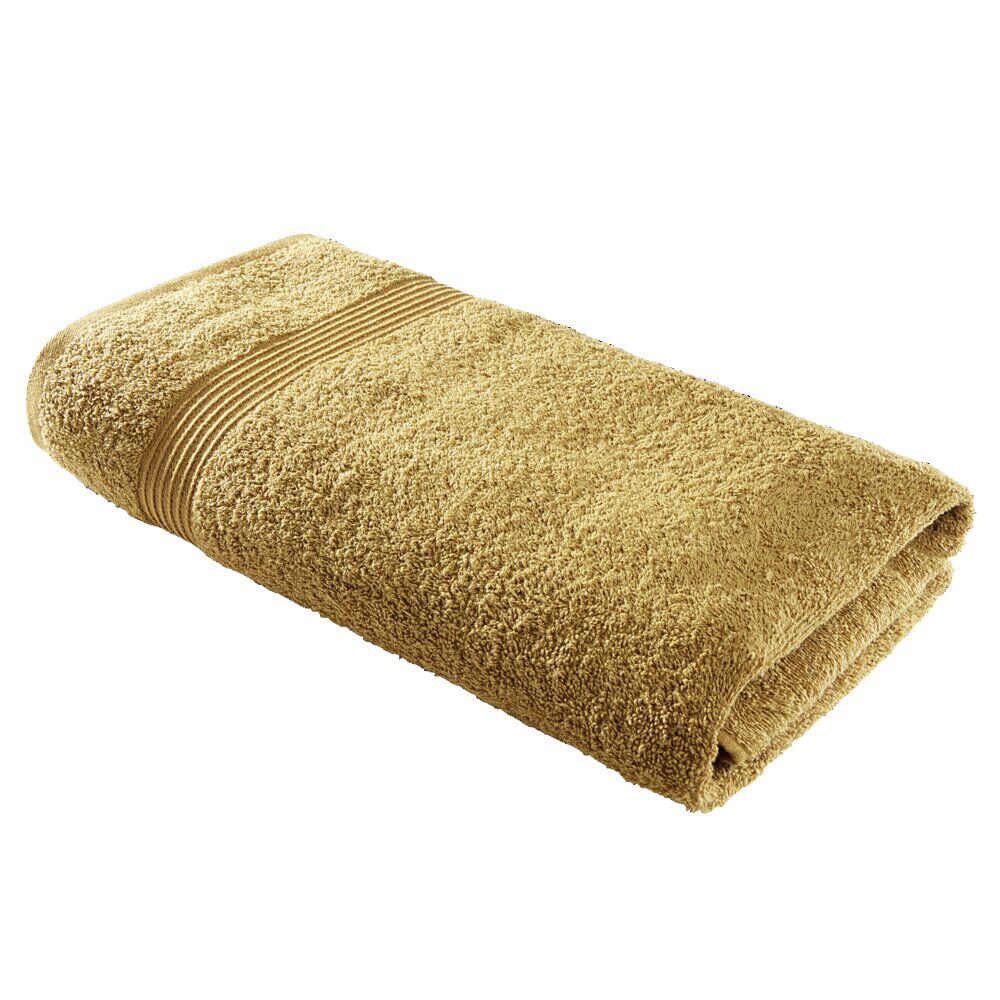 Drap de bain 70x130cm coton jaune bronze