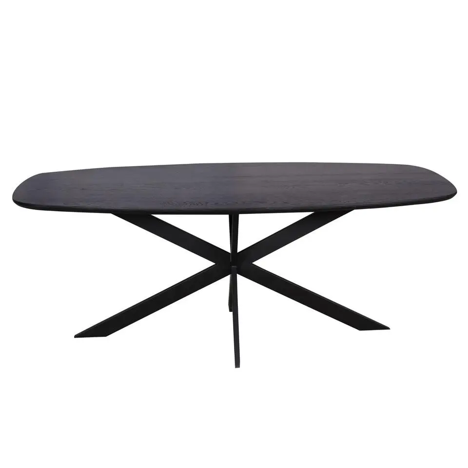 Eettafel Zwart Hout - 200x100x76cm - Ferris