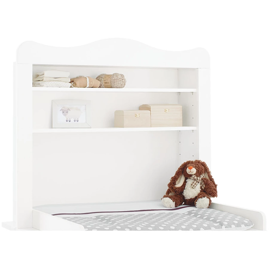 Pinolino Kinderzimmer Florentina,breite Kommode, Regalaufsatz und Bett 60 x 120 cm