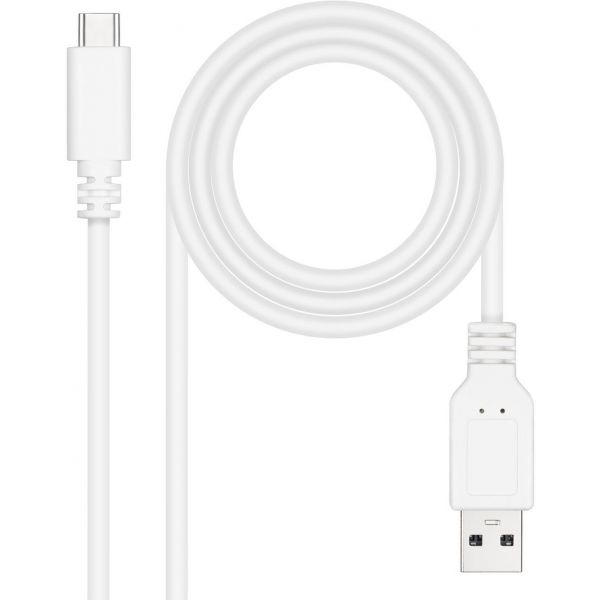 Nanocable Cabo USB 2.0 3A USB-C/M > USB-A/M 3 M Branco