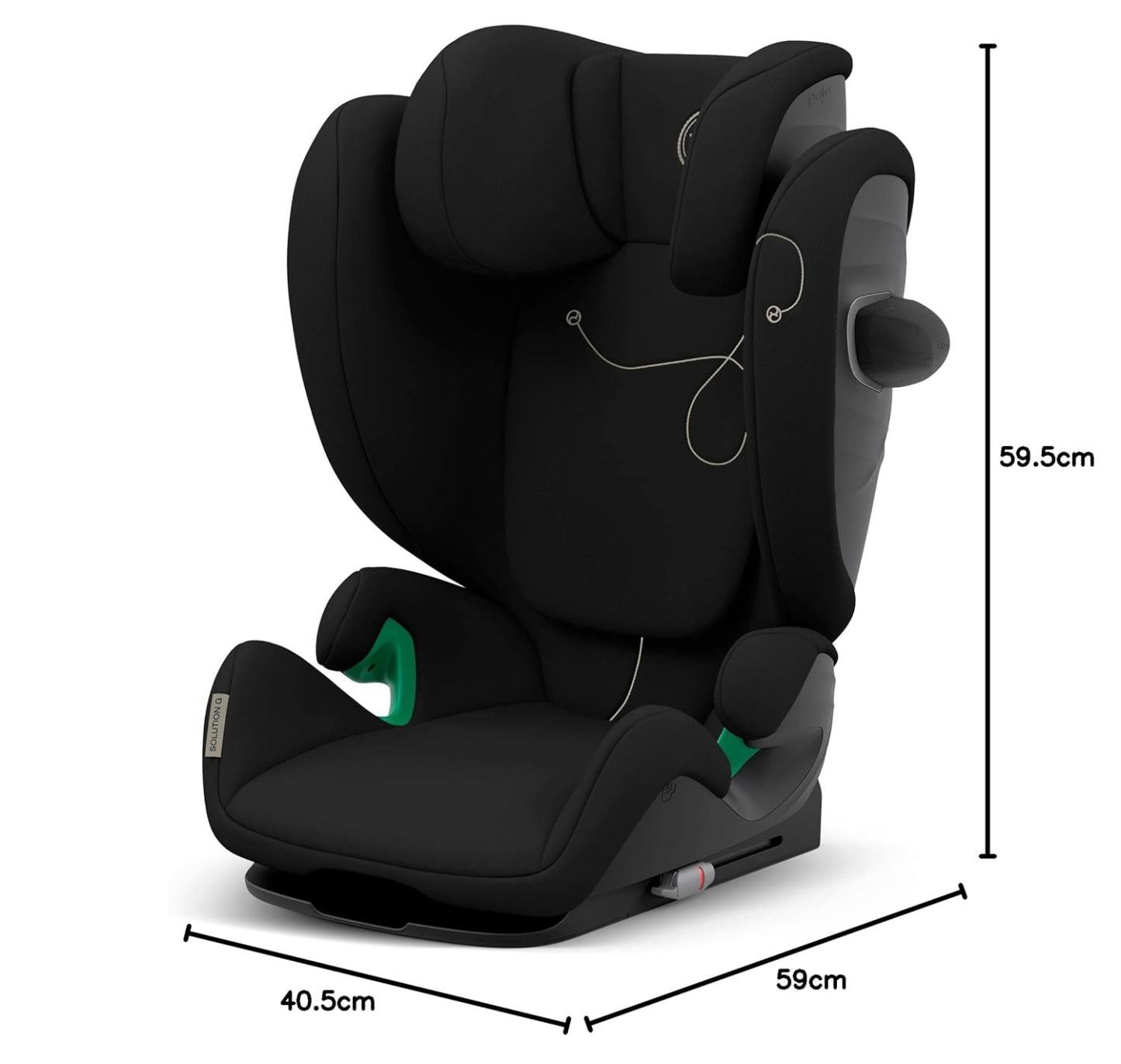 CYBEX Gold Kinder-Autositz Solution G i-Fix, Für Autos mit und ohne ISOFIX, Ab ca. 3 bis 12 Jahre (100 - 150 cm), Ab ca. 15 bis 50 kg, Lava Grey