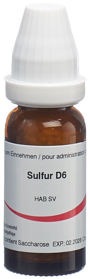 Omida Sulfur 6 D<br>14 g, Globuli