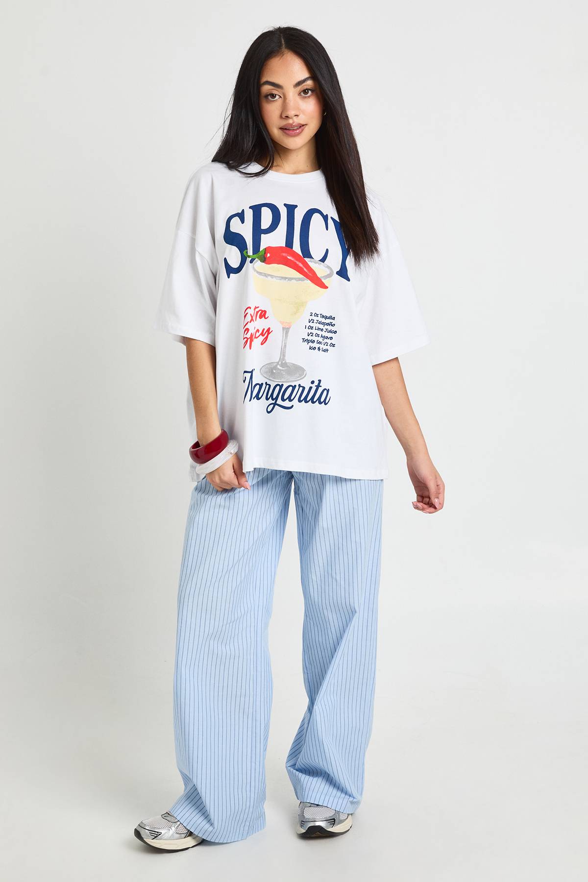 boohoo T-shirt Oversize Imprimé Margarita Épicée Devant